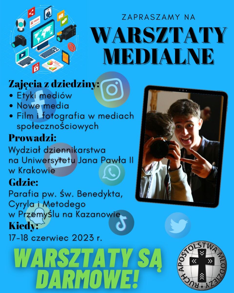 Zapraszamy Na Warsztaty Medialne Ruch Apostolstwa M Odzie Y